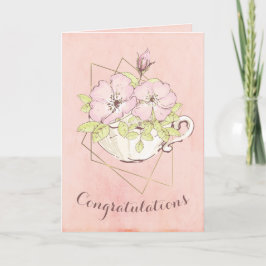Herzlichen Glückwunsch Abschluss Rose Blume Karte