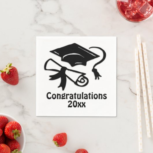 Herzlichen Glückwunsch Abschluss Serviette (Beispiel)