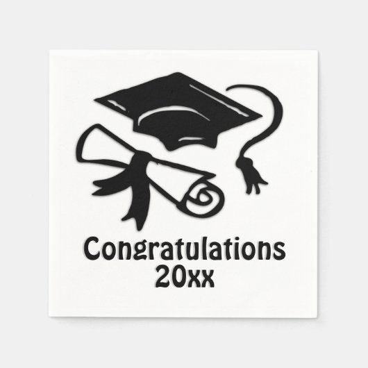 Herzlichen Glückwunsch Abschluss Serviette (Vorderseite)