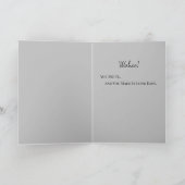 Herzlichen Glückwunsch Abschluss Silver Aquamarin Karte (Innenseite)