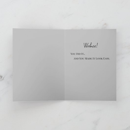 Herzlichen Glückwunsch Abschluss Sky Blue & Navy S Karte (Innenseite)