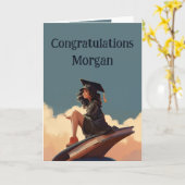 Herzlichen Glückwunsch Abschluss Stolz auf Sie Karte (Gelbe Blume)