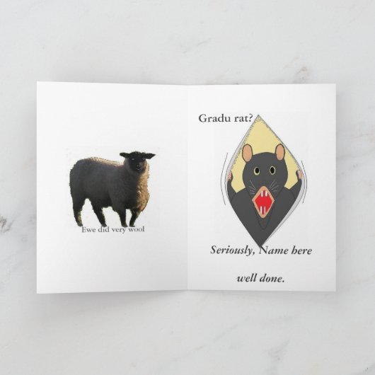 Herzlichen Glückwunsch Abschluss Veterinary Karte (Innenseite)