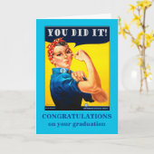 Herzlichen Glückwunsch Abschluss von der Technisch Karte (Gelbe Blume)