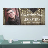 Herzlichen Glückwunsch Abschluss Wood Confetti Fot Banner (Messe)