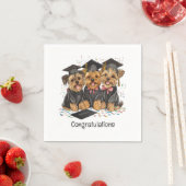 Herzlichen Glückwunsch Abschluss Yorkshire Terrier Serviette (Beispiel)