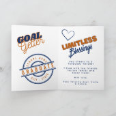 Herzlichen Glückwunsch Abschlussklasse 2026 Blue O Karte (Innenseite)