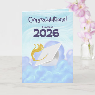 Herzlichen Glückwunsch Abschlussklasse 2026 Weiße  Karte