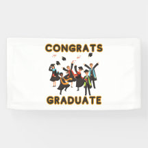 Herzlichen Glückwunsch Absolvent 1,6x3 Vinylbanner