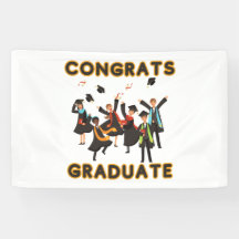 Herzlichen Glückwunsch Absolvent 2,5x4 Vinylbanner