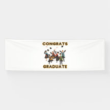 Herzlichen Glückwunsch Absolvent 2,5x8 Vinylbanner