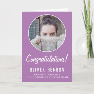 Herzlichen Glückwunsch Absolvent 2 Foto Abschlussf Karte