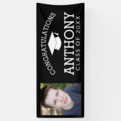Herzlichen Glückwunsch Absolvent Abschlussmütze un Banner (Vertikal)