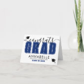 Herzlichen Glückwunsch Absolvent Blau Abschlussfei Karte (Vorderseite)