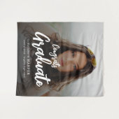Herzlichen Glückwunsch Absolvent Brush Script Foto Wandteppich (Vorderseite (Horizontal))