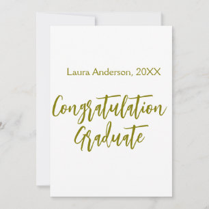 Herzlichen Glückwunsch Absolvent goldener Name Kla Einladung