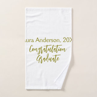 Herzlichen Glückwunsch Absolvent goldener Name Kla Handtuch
