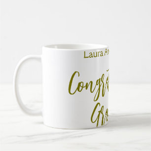 Herzlichen Glückwunsch Absolvent goldener Name Kla Kaffeetasse