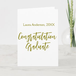 Herzlichen Glückwunsch Absolvent goldener Name Kla Karte