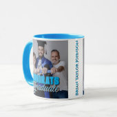 Herzlichen Glückwunsch Absolvent Moderne einfache Tasse (Vorderseite Links)
