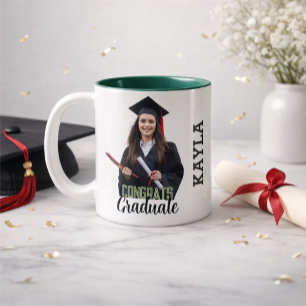 Herzlichen Glückwunsch Absolvent Modernes Einfache Zweifarbige Tasse
