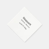 Herzlichen Glückwunsch Absolvent name Abschlussjah Serviette (Ecke)