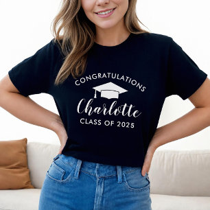 Herzlichen Glückwunsch Absolvent Name Abschlussjah T-Shirt