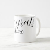 Herzlichen Glückwunsch Absolvent Name einfache min Kaffeetasse (VorderseiteRechts)