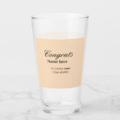 Herzlichen Glückwunsch Absolvent Universitätsname Glas (Rückseite)