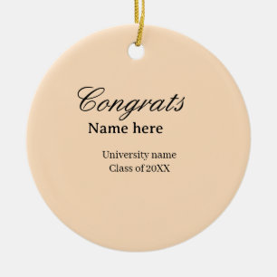 Herzlichen Glückwunsch Absolvent Universitätsname Keramik Ornament