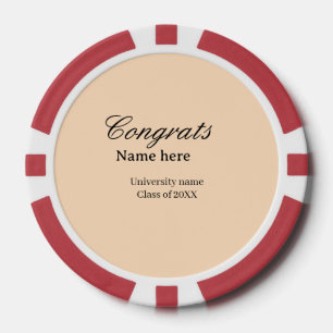 Herzlichen Glückwunsch Absolvent Universitätsname Pokerchips