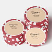 Herzlichen Glückwunsch Absolvent Universitätsname  Pokerchips (Stapel)