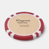 Herzlichen Glückwunsch Absolvent Universitätsname  Pokerchips (Einzeln)
