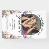 Herzlichen Glückwunsch Absolvent Wildblumenbogen F Banner (Horizontal)