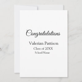 Herzlichen Glückwunsch Absolventen fügen den Namen Feiertagskarte