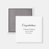 Herzlichen Glückwunsch Absolventen fügen den Namen Magnet (Vorderseite/Rückseite)