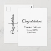Herzlichen Glückwunsch Absolventen fügen den Namen Postkarte (Vorne/Hinten)