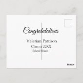 Herzlichen Glückwunsch Absolventen fügen den Namen Postkarte (Rückseite)