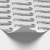 Herzlichen Glückwunsch Absolventen Geschenkpapier (Ecke)