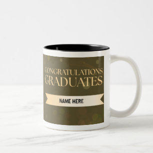 Herzlichen Glückwunsch Absolventen Gold Custom Tas Zweifarbige Tasse