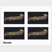 Herzlichen Glückwunsch Absolventen Rechteckiger Aufkleber (Blatt)