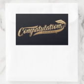 Herzlichen Glückwunsch Absolventen Rechteckiger Aufkleber (Tasche)