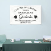 Herzlichen Glückwunsch Absolventen weißen Abschlus Banner (Messeveranstaltung)