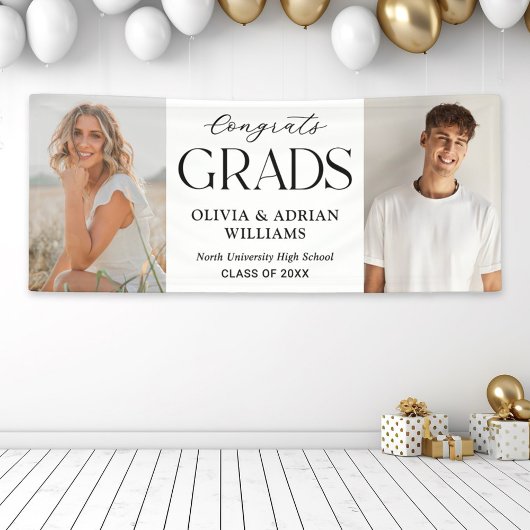 Herzlichen Glückwunsch Absolventen Zwei Absolvente Banner