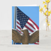 Herzlichen Glückwunsch: Adler & Flag Karte (Gelbe Blume)