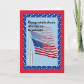 Herzlichen Glückwunsch Air Force Card mit Flags Karte (Vorderseite)