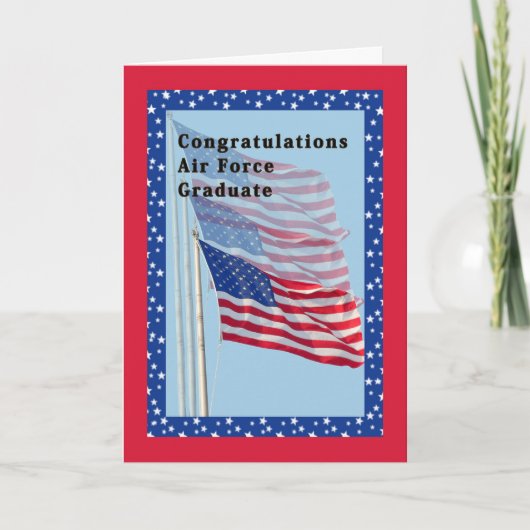 Herzlichen Glückwunsch Air Force Card mit Flags Karte (Vorderseite)