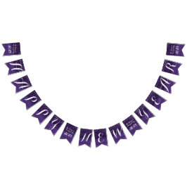 Herzlichen Glückwunsch am Abend lila Sitte Wimpelkette