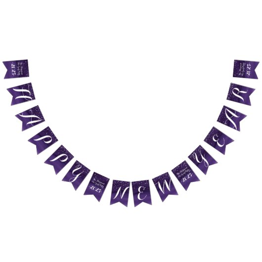 Herzlichen Glückwunsch am Abend lila Sitte Wimpelkette (Alle)