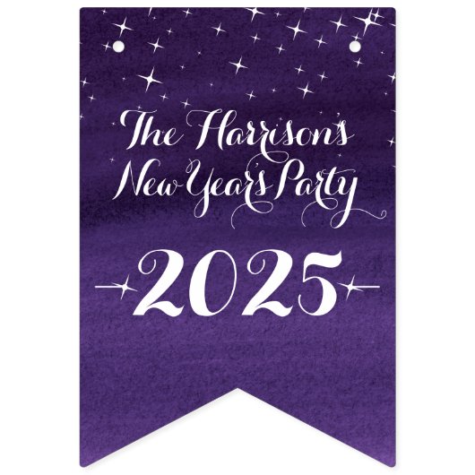 Herzlichen Glückwunsch am Abend lila Sitte Wimpelkette (Erste Fahne)